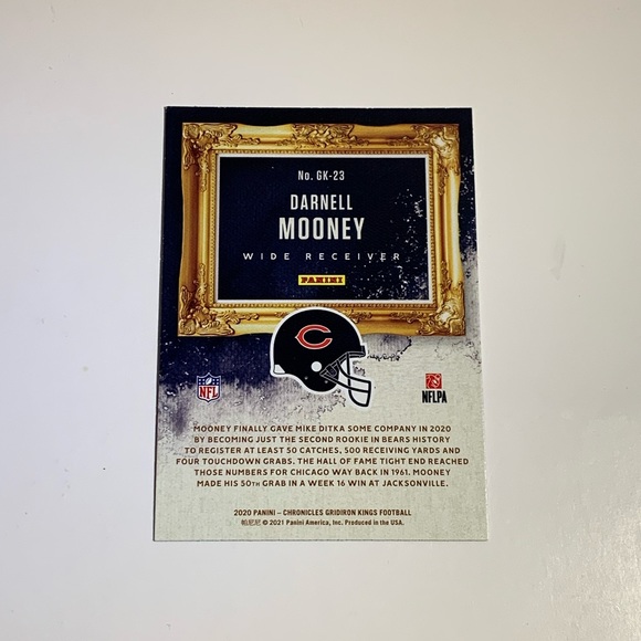 🏈 [5/$10] 2020 PANINI CHRONICLES GRIDIRON KINGS #GK-23 - DARNELL MOONEY CARD 🏈 - Picture 2 of 2
